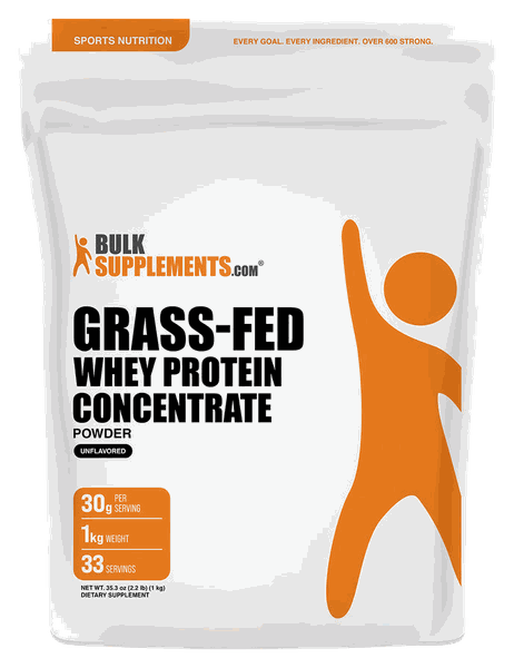 BulkSupplements Grass Fed Whey Protein Isolate Powder