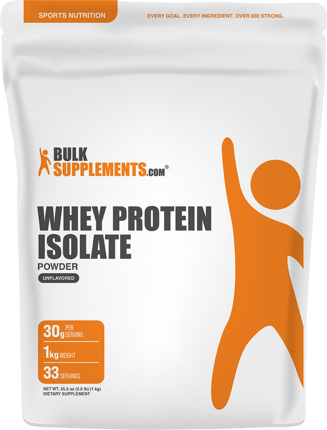 BulkSupplements Whey Protein Powder Isolate 90 Percent Clean