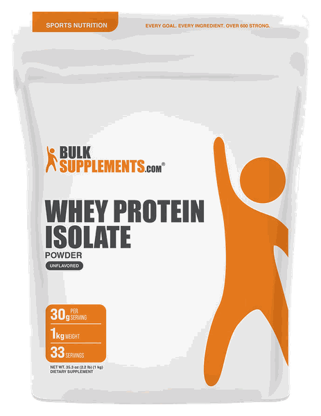 BulkSupplements Whey Protein Powder Isolate 90 Percent Clean