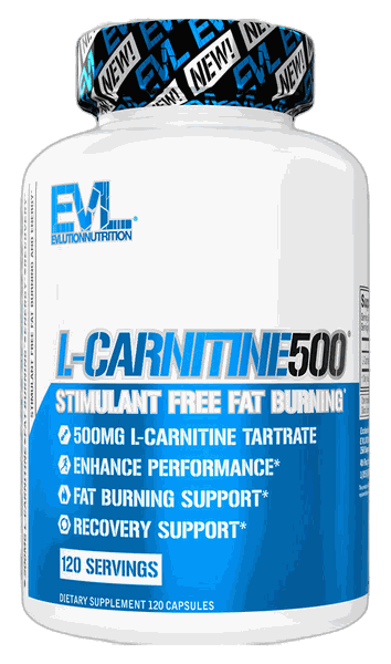 EVL Nutrition Evlution L Carnitine500 Capsules 120 Servings