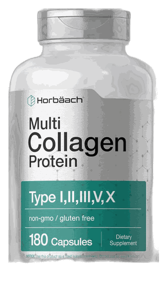 Horbaach Multi Collagen Protein 2000mg Per Serving 180 Capsules