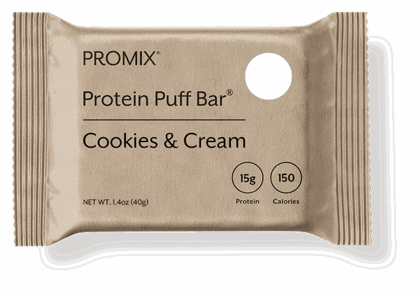 Promix Nutrition Cookies and Cream Protein Puff Bars