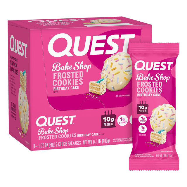 Quest Birthday Cake Frosted Cookies Twin Pack