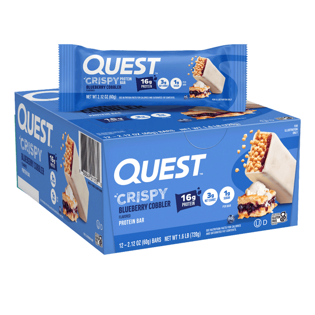 Quest Blueberry Cobbler Crispy Hero Protein Bars