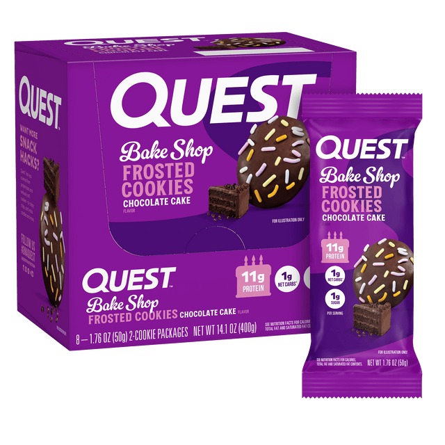 Quest Frosted Cookies Chocolate Cake Twin Pack