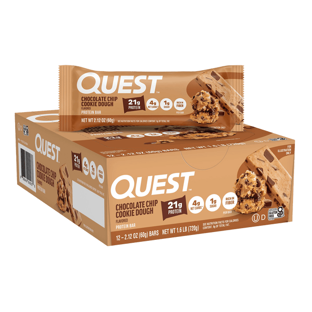 Quest Chocolate Chip Cookie Dough Protein Bars