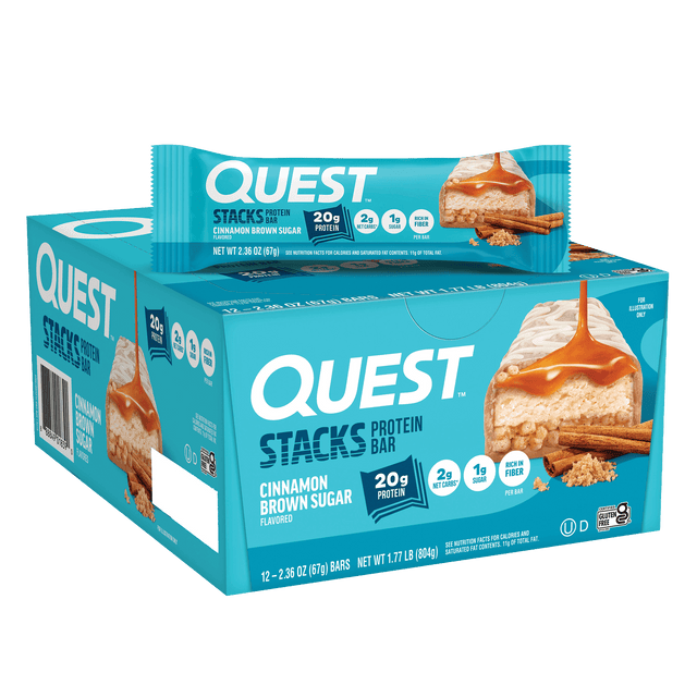 Quest Cinnamon Brown Sugar Stacks Bars