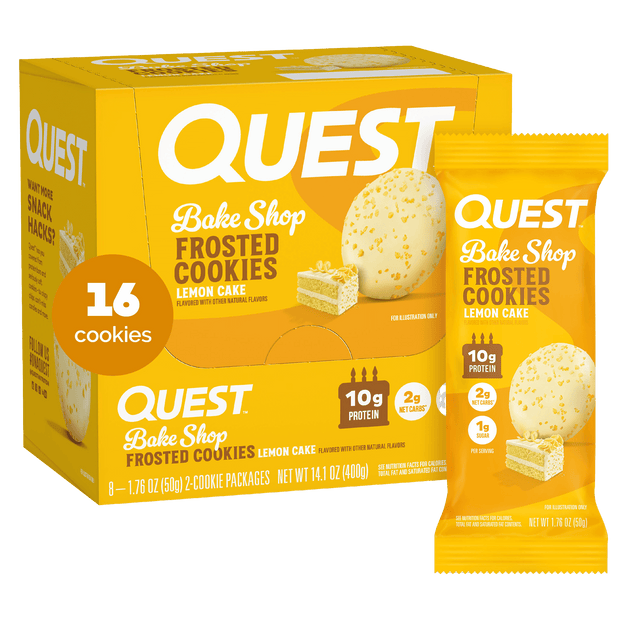 Quest Lemon Cake Frosted Cookies Twin Pack