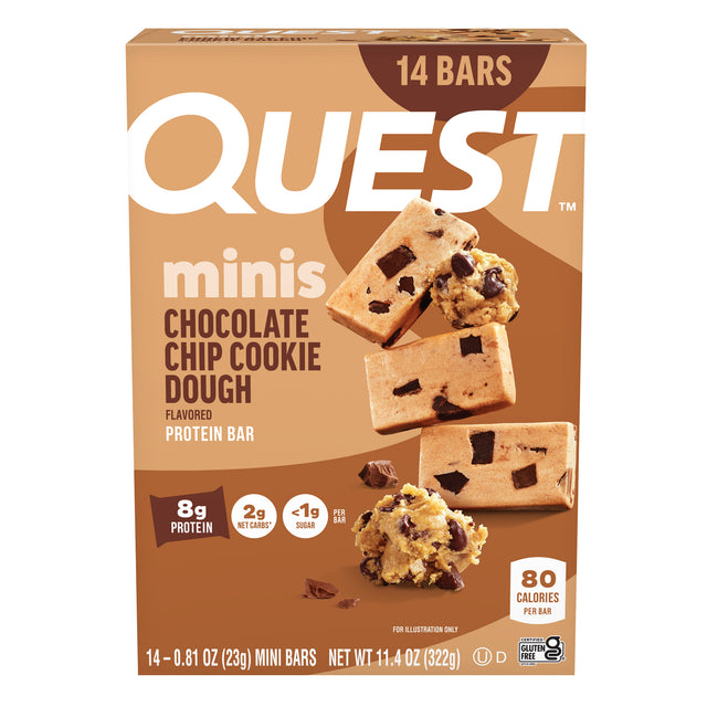 Quest Mini Chocolate Chip Cookie Dough Protein Bars