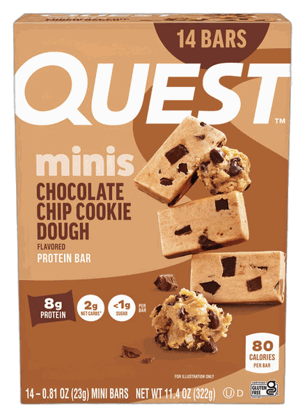 Quest Mini Chocolate Chip Cookie Dough Protein Bars