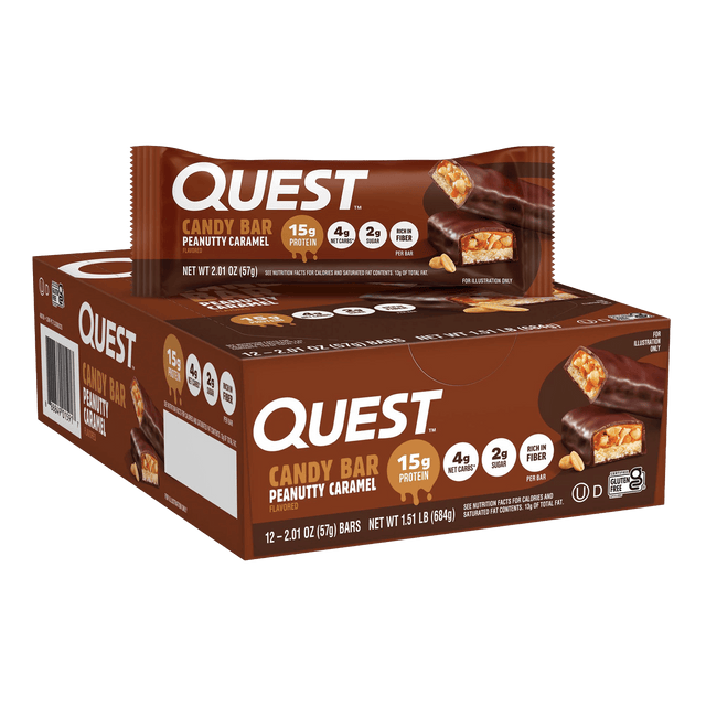 Quest Peanutty Caramel Candy Bars