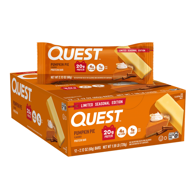 Quest Quest Nutrition Pumpkin Pie Protein Bar, 20g Complete Protein*, Rich in Fiber*, Limited Time Only