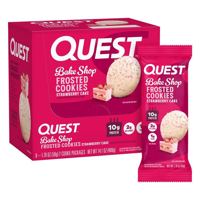 Quest Strawberry Cake Frosted Cookies Twin Pack