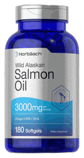 Horbaach Fish Oil Salmon 3000mg Per Serving 180 Softgels