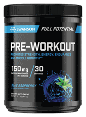 Swanson Premium Full Potential Pre Workout Blue Raspberry 12.7oz Pwdr